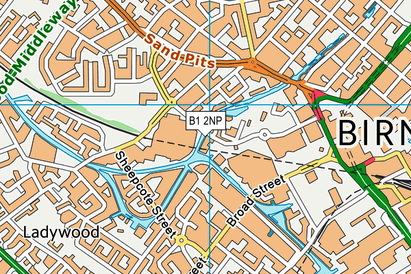 B1 2NP map - OS VectorMap District (Ordnance Survey)