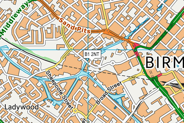 B1 2NT map - OS VectorMap District (Ordnance Survey)