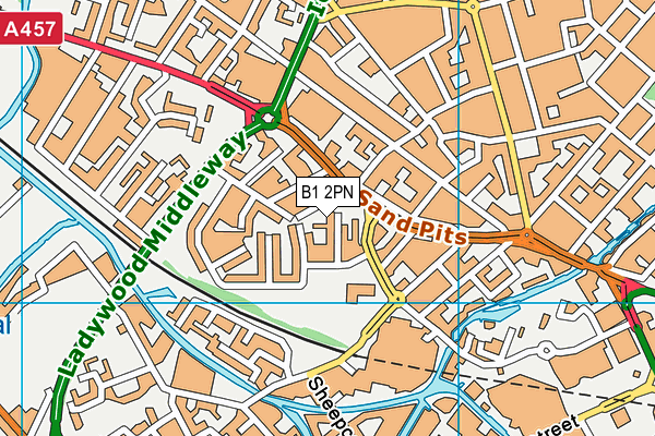 B1 2PN map - OS VectorMap District (Ordnance Survey)