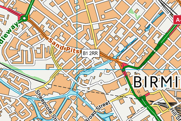 B1 2RR map - OS VectorMap District (Ordnance Survey)