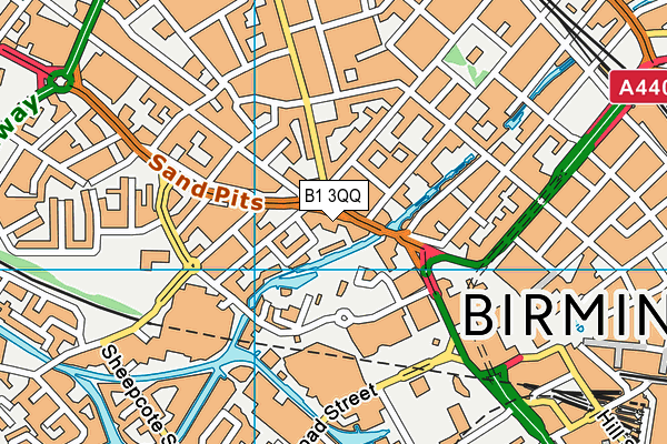 B1 3QQ map - OS VectorMap District (Ordnance Survey)