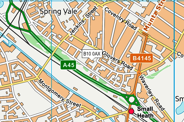 Holy Trinity Catholic School (Birmingham) map (B10 0AX) - OS VectorMap District (Ordnance Survey)