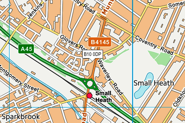 B10 0DP map - OS VectorMap District (Ordnance Survey)