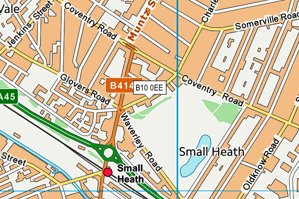 B10 0EE map - OS VectorMap District (Ordnance Survey)