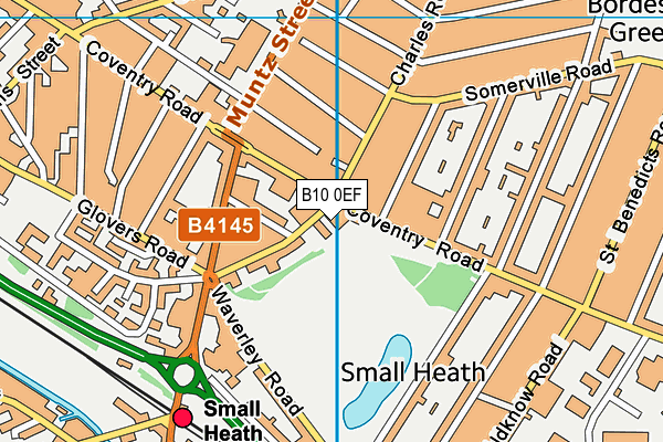 B10 0EF map - OS VectorMap District (Ordnance Survey)