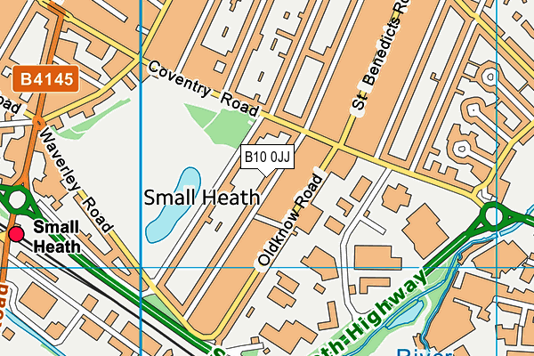 B10 0JJ map - OS VectorMap District (Ordnance Survey)