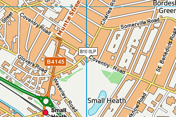 B10 0LP map - OS VectorMap District (Ordnance Survey)