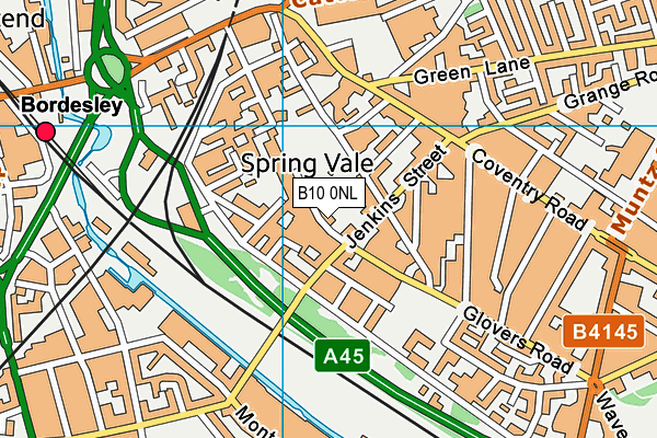 B10 0NL map - OS VectorMap District (Ordnance Survey)