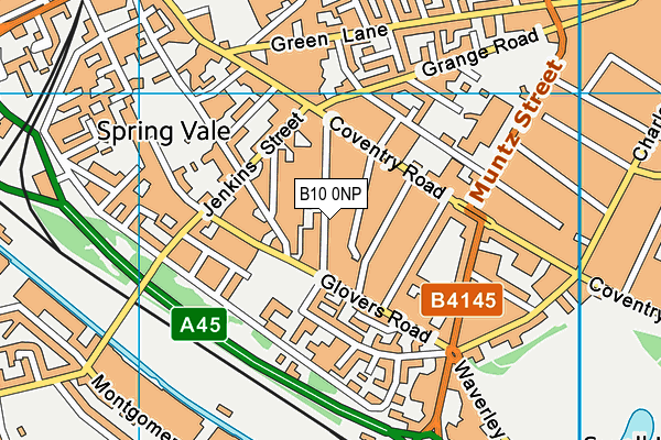 B10 0NP map - OS VectorMap District (Ordnance Survey)