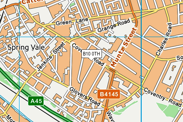B10 0TH map - OS VectorMap District (Ordnance Survey)