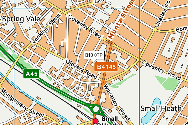 B10 0TP map - OS VectorMap District (Ordnance Survey)