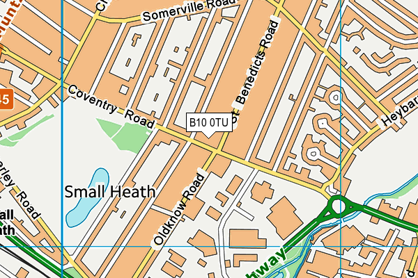 B10 0TU map - OS VectorMap District (Ordnance Survey)