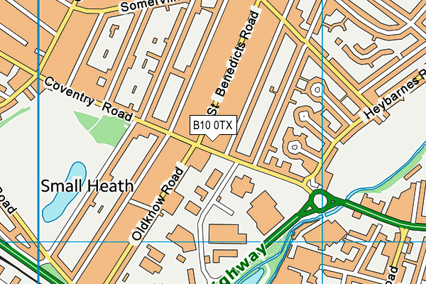 B10 0TX map - OS VectorMap District (Ordnance Survey)