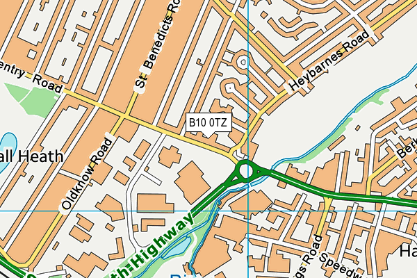 B10 0TZ map - OS VectorMap District (Ordnance Survey)