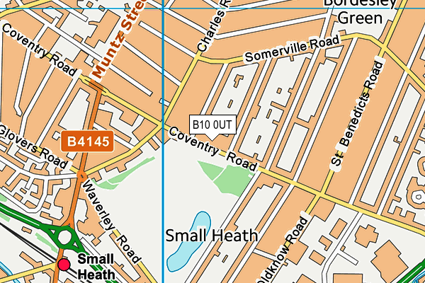 B10 0UT map - OS VectorMap District (Ordnance Survey)