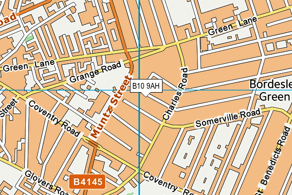 B10 9AH map - OS VectorMap District (Ordnance Survey)