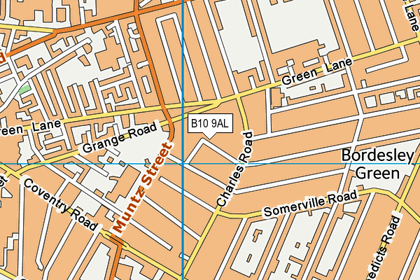 B10 9AL map - OS VectorMap District (Ordnance Survey)