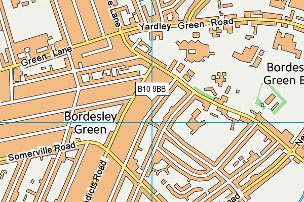 B10 9BB map - OS VectorMap District (Ordnance Survey)