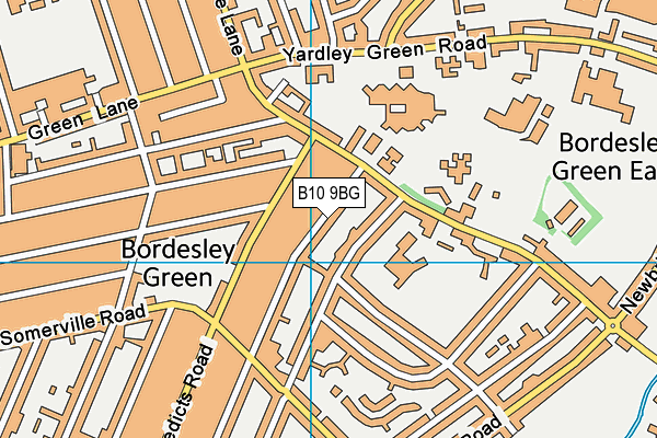 B10 9BG map - OS VectorMap District (Ordnance Survey)