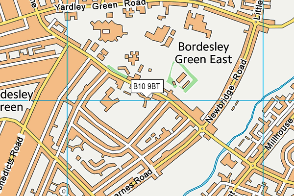 B10 9BT map - OS VectorMap District (Ordnance Survey)