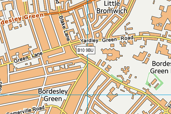 B10 9BU map - OS VectorMap District (Ordnance Survey)