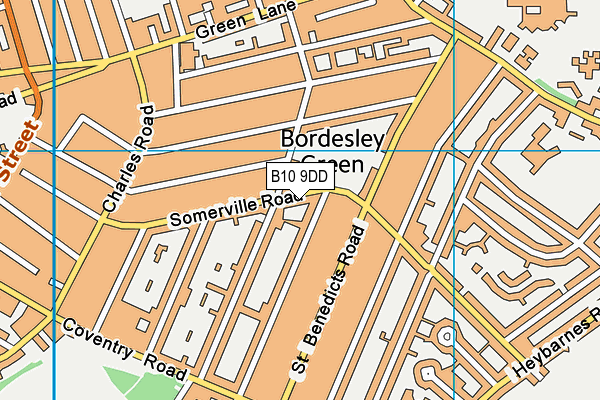 B10 9DD map - OS VectorMap District (Ordnance Survey)