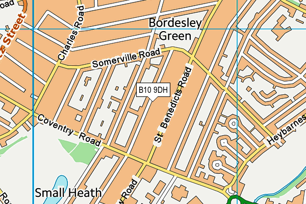 B10 9DH map - OS VectorMap District (Ordnance Survey)