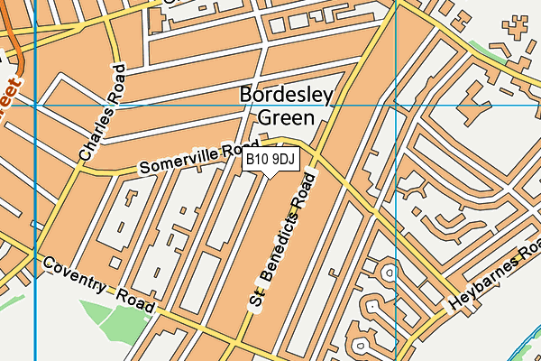 B10 9DJ map - OS VectorMap District (Ordnance Survey)