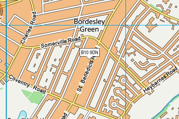 B10 9DN map - OS VectorMap District (Ordnance Survey)