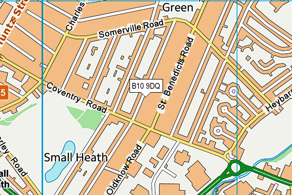 B10 9DQ map - OS VectorMap District (Ordnance Survey)