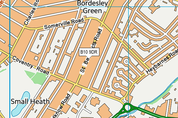 B10 9DR map - OS VectorMap District (Ordnance Survey)