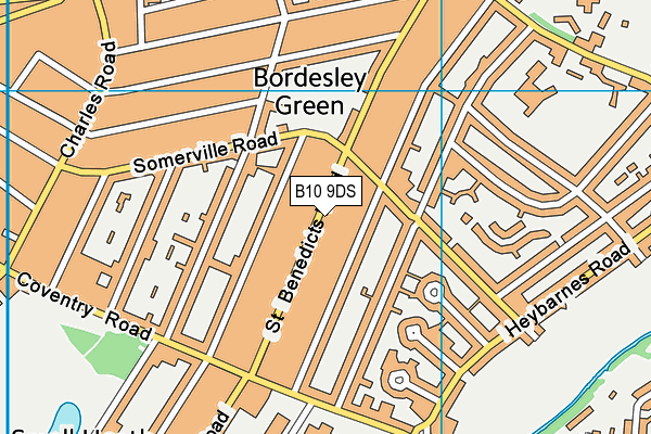 B10 9DS map - OS VectorMap District (Ordnance Survey)