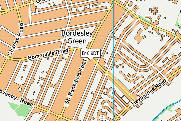 B10 9DT map - OS VectorMap District (Ordnance Survey)