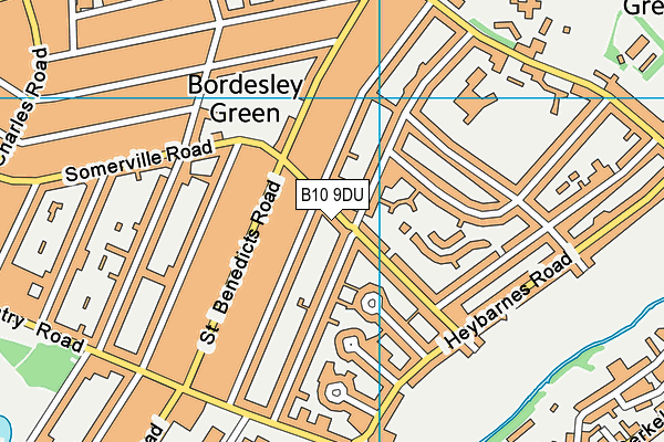 B10 9DU map - OS VectorMap District (Ordnance Survey)