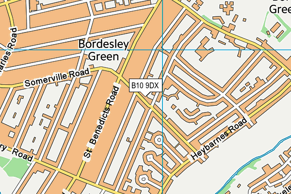 B10 9DX map - OS VectorMap District (Ordnance Survey)