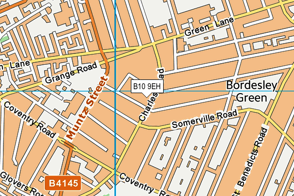 B10 9EH map - OS VectorMap District (Ordnance Survey)