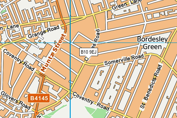 B10 9EJ map - OS VectorMap District (Ordnance Survey)