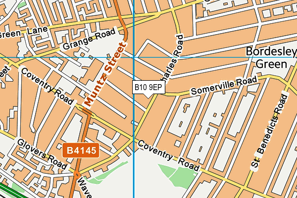 B10 9EP map - OS VectorMap District (Ordnance Survey)