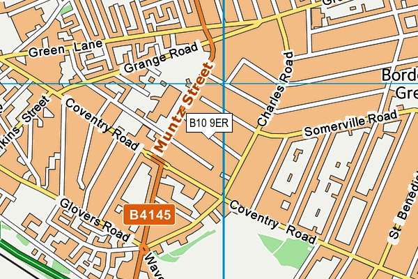 B10 9ER map - OS VectorMap District (Ordnance Survey)