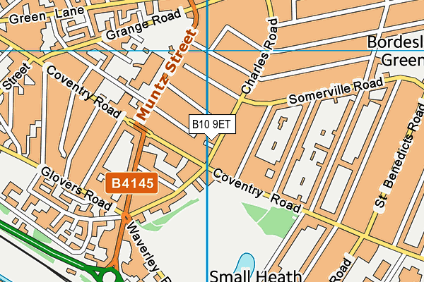 B10 9ET map - OS VectorMap District (Ordnance Survey)