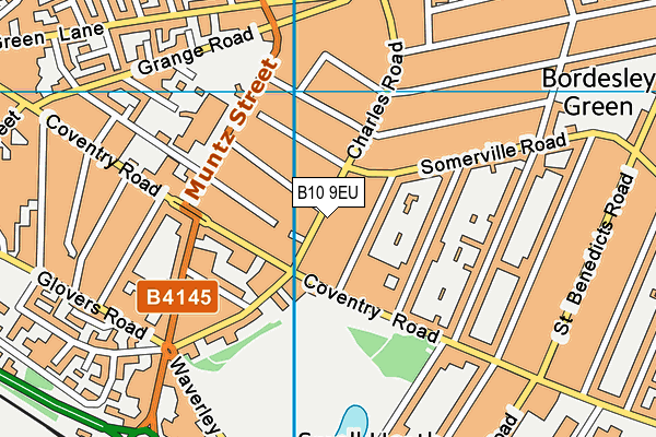 B10 9EU map - OS VectorMap District (Ordnance Survey)