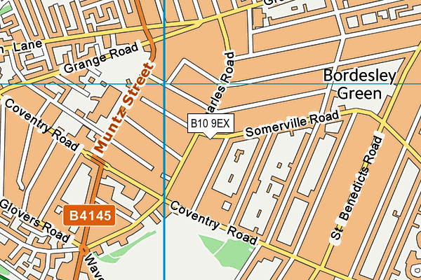 B10 9EX map - OS VectorMap District (Ordnance Survey)