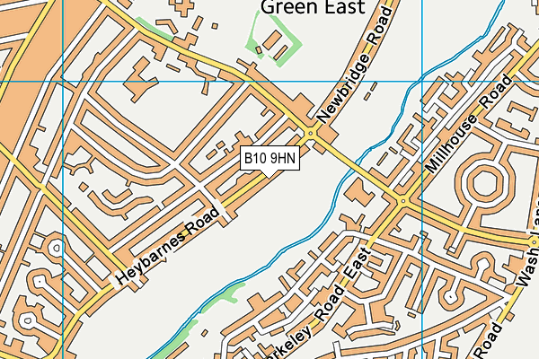 B10 9HN map - OS VectorMap District (Ordnance Survey)