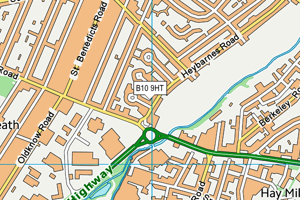 B10 9HT map - OS VectorMap District (Ordnance Survey)