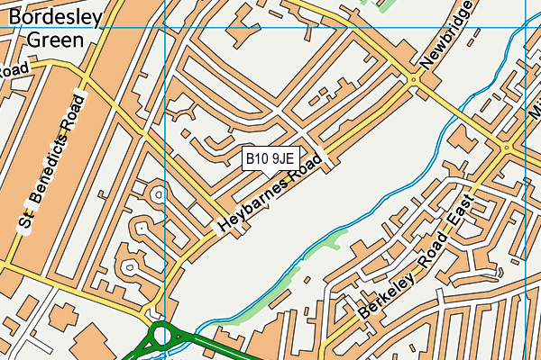 B10 9JE map - OS VectorMap District (Ordnance Survey)