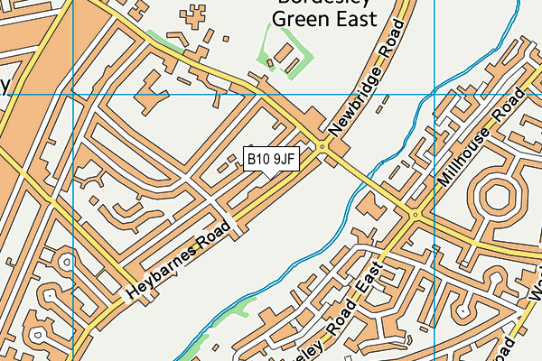 B10 9JF map - OS VectorMap District (Ordnance Survey)