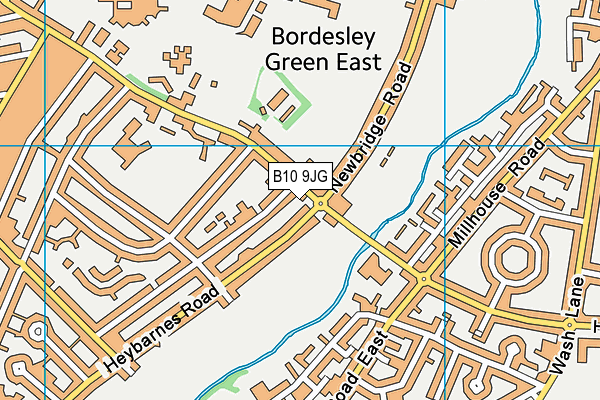 B10 9JG map - OS VectorMap District (Ordnance Survey)