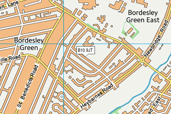 B10 9JT map - OS VectorMap District (Ordnance Survey)