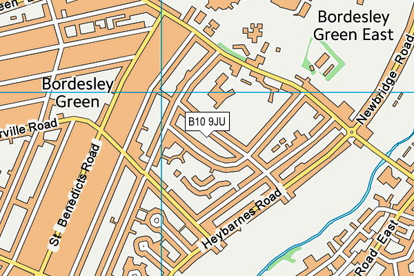 B10 9JU map - OS VectorMap District (Ordnance Survey)