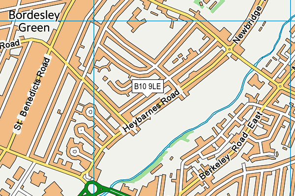 B10 9LE map - OS VectorMap District (Ordnance Survey)